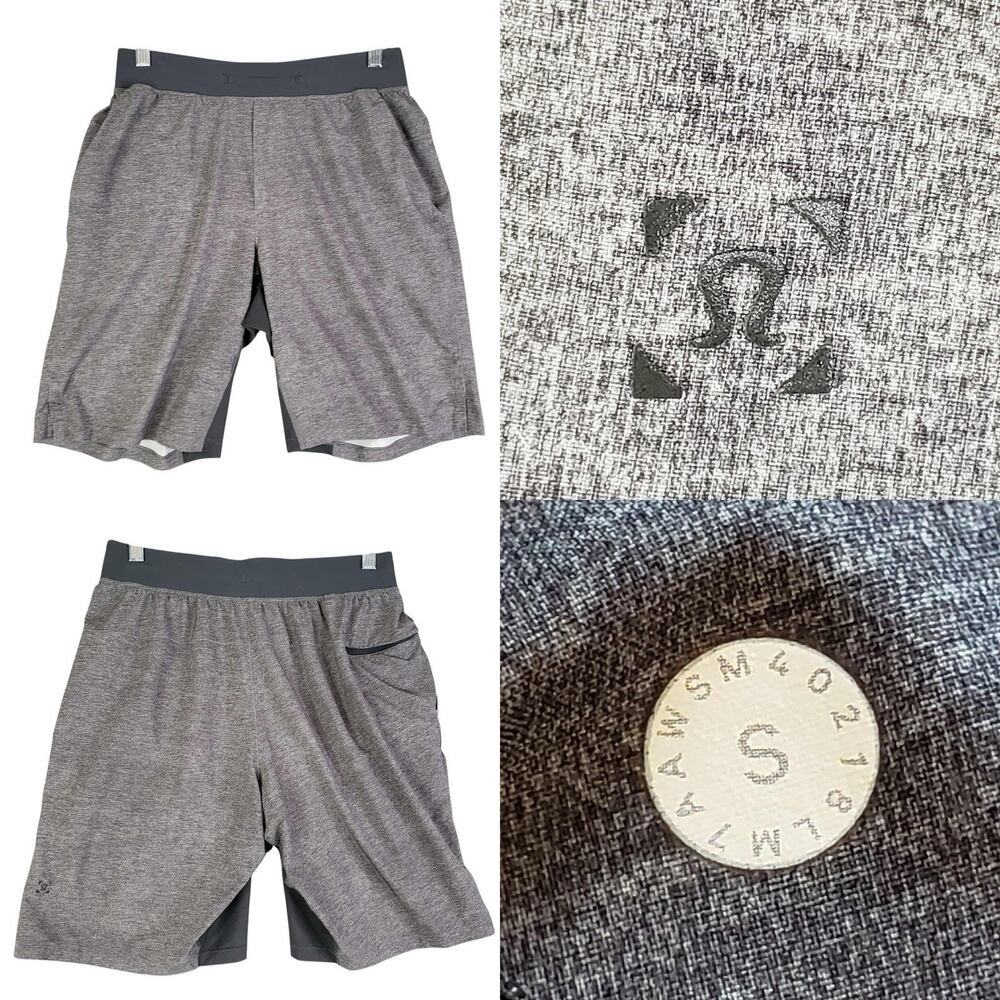 Lululemon Shorts Gray Pace Breaker Linerless Size Small S Athletic